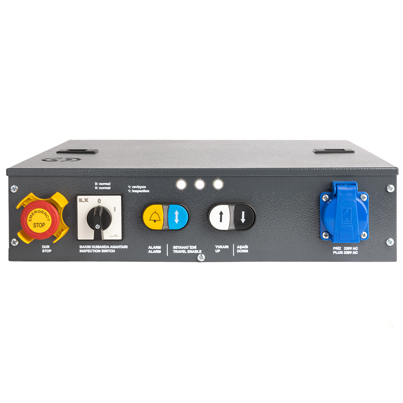 EN 81-20/50 Kabin Üstü Revizyon Kutusu - Buton Grubu Dahili